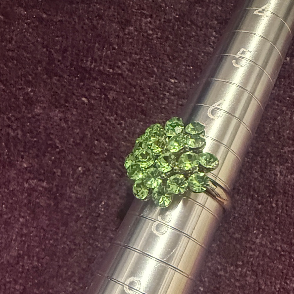 Green  Cluster Ring - Women's Fashion Ring